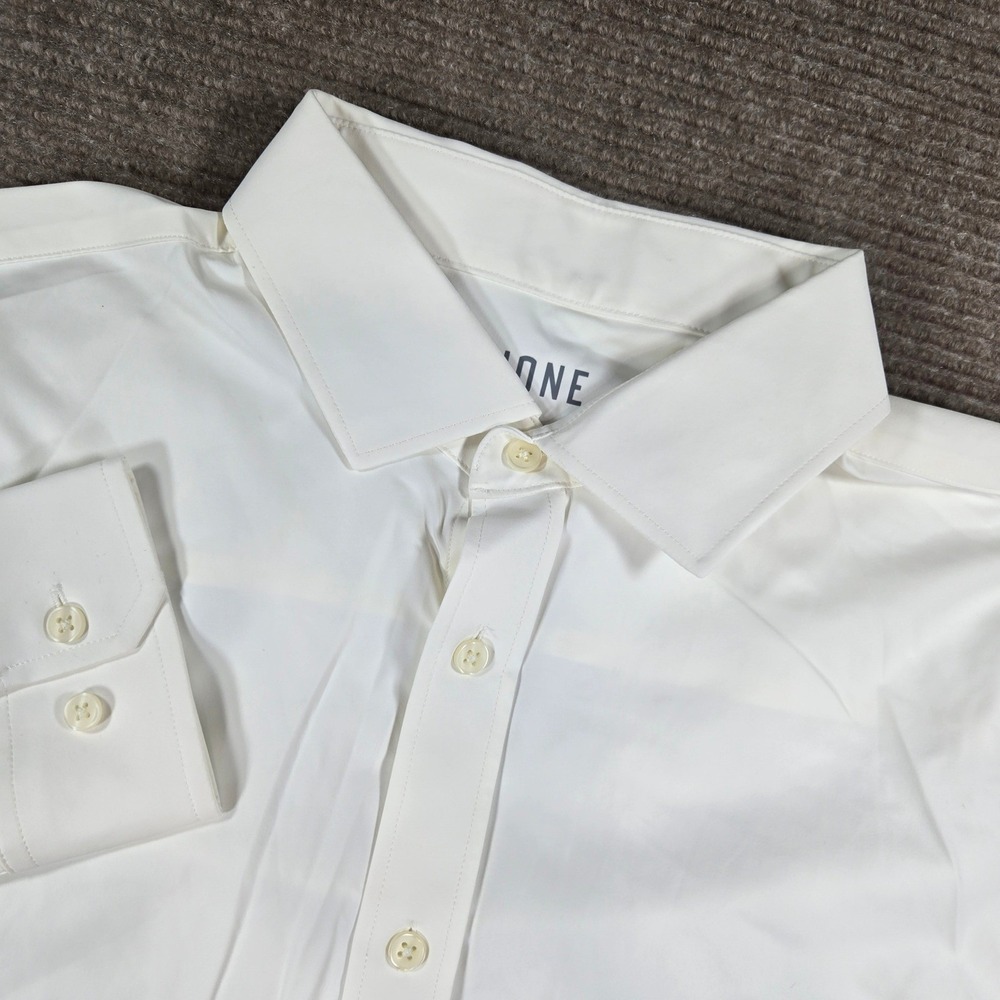 Rhone Mens Large White Commuter Performance Stretch Button Down Shirt